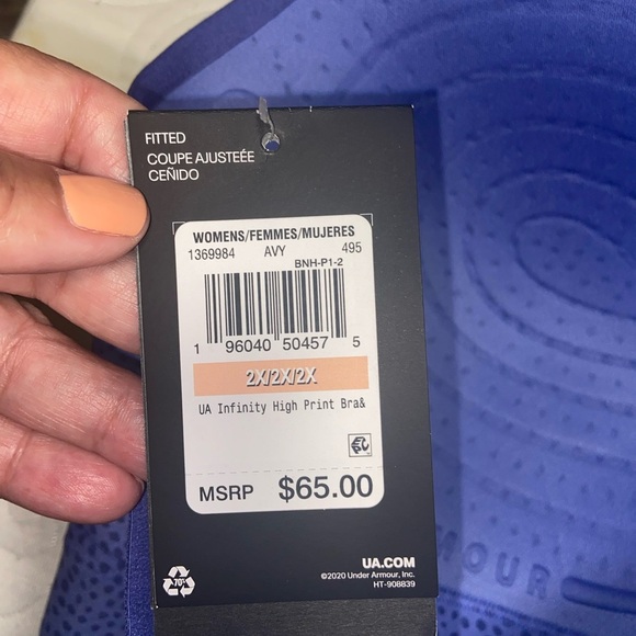 Under Armour Women’s Plus Size Infinity High print Bra - Picture 8 of 16